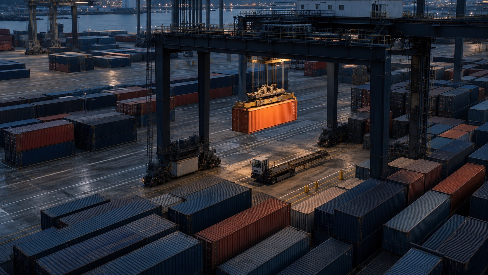 Freight operator monitoring container arrivals and exception alerts across an ocean import workflow